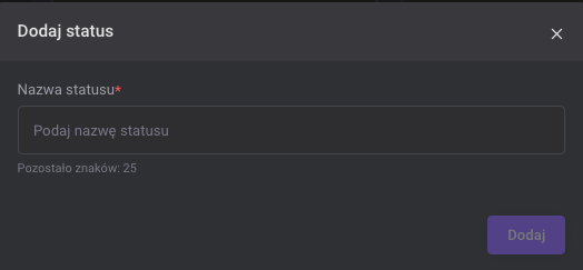 Platforma B2B Saly - jak dodawać nowy status zamówienia